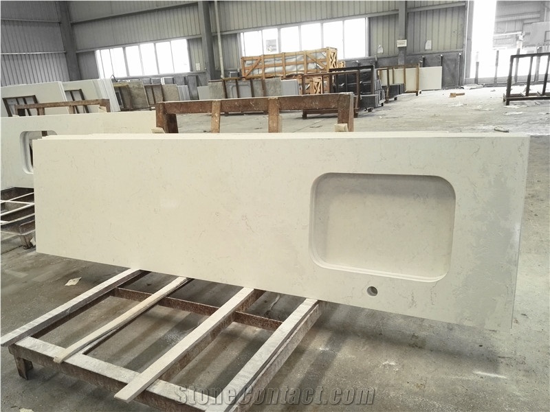 White Quartz Stone Countertop