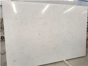Ariston White Base Artificial Stone Polished Slabs