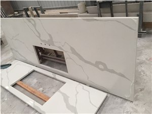 Artificial Quartz Calacatta Countertop Vanitytop