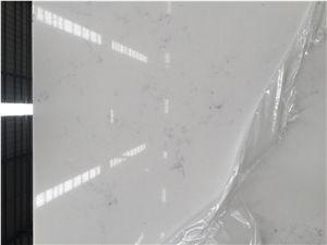 Carrara White Quartz Kitchen Island Top Worktop