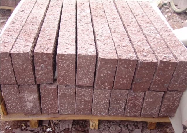 Machine Cut Granite Da Yang Red Cube Stone