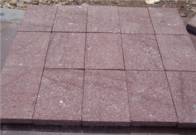Machine Cut Granite Da Yang Red Cube Stone