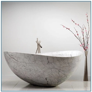 Hotel White Marble Bathtubs Whirlpool Bath Tubs