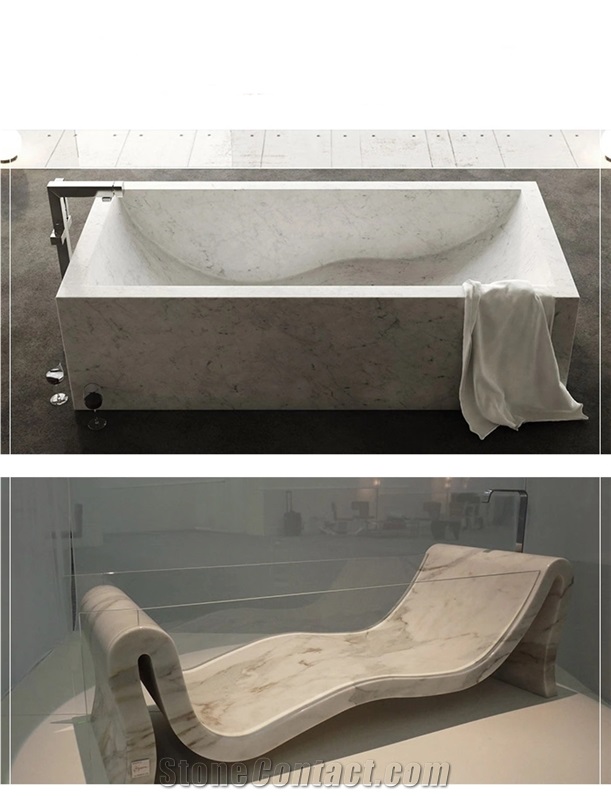 Hotel White Marble Bathtubs Whirlpool Bath Tubs
