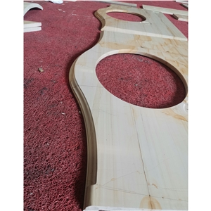 Teak Wood Marble Vanity Top