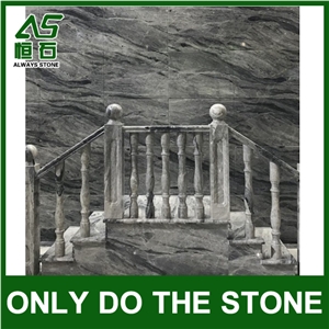 China Blue Totem Grey Marble Step & Riser Factory China Blue Totem Grey Marble Step & Riser Factory