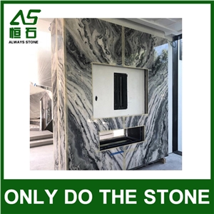 China Blue Totem Grey Marble Step & Riser Factory