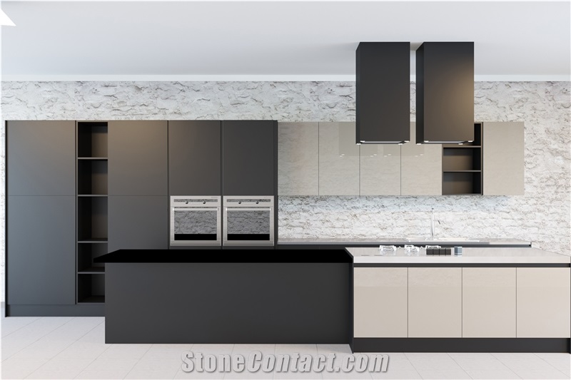 Galaxy Black Granite Modern Kitchen