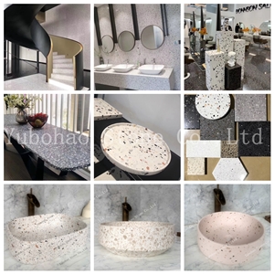 Popular Terrazzo Stone Basin/Sinks for Bathroom