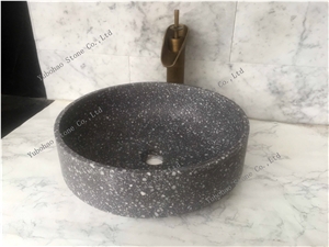 Popular Terrazzo Stone Basin/Sinks for Bathroom