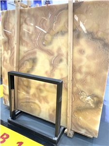 Iran Orange Onyx Slabs and Tiles for Wall Cladding