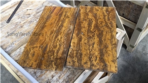 Yellow Travertine Tiles, Slabs