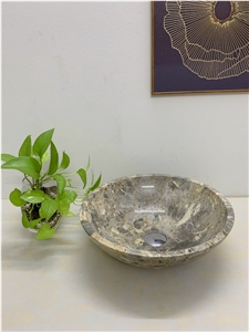 Stone Basin - Gold Marble - Bst72