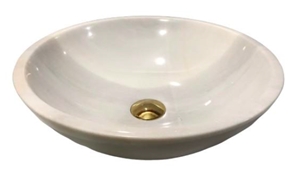 Stone Basin - Milk White Marble - Bst90 Stone Basin - Milk White Marble - Bst90