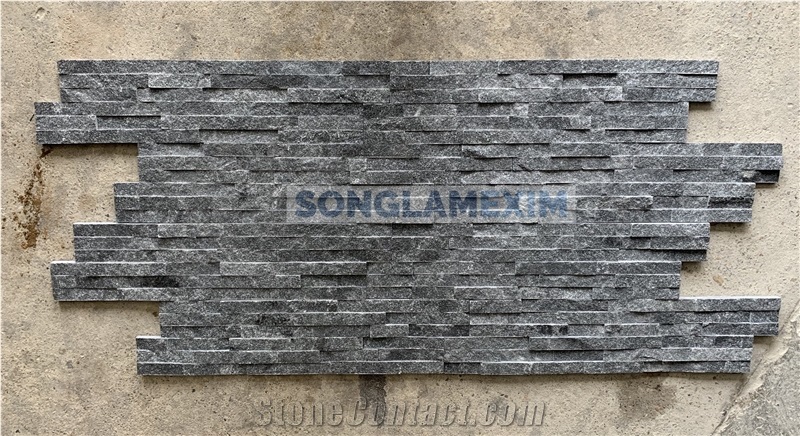 Black Marble Glued Z Shape Wall Panel