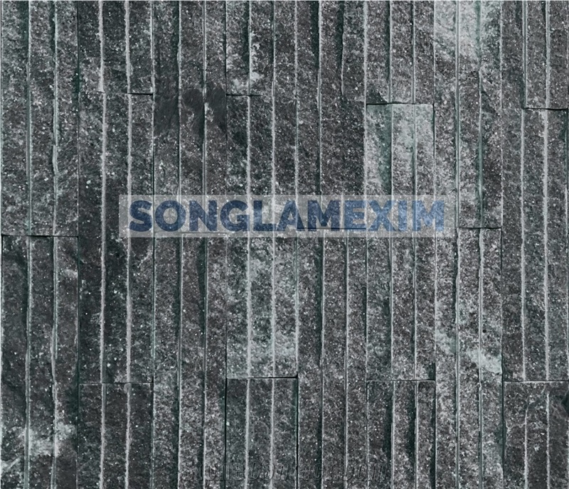 Black Marble Line Chiseled Cladding.