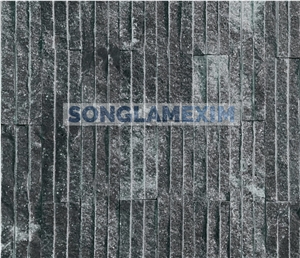 Black Marble Line Chiseled Cladding.