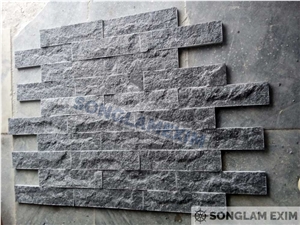 Crystal Black Split Face Cladding Stone