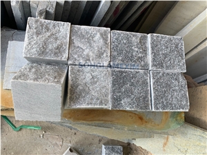Grey Crystal Marble One Face Split Cobblestone