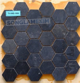 Honed Bluestone Hexagon Mosaic