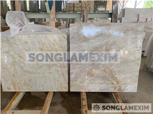 Milky Yellow Golden Crystal Marble Polished Tiles
