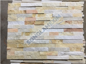Mix Color Marble Glued Wall Panel Stone