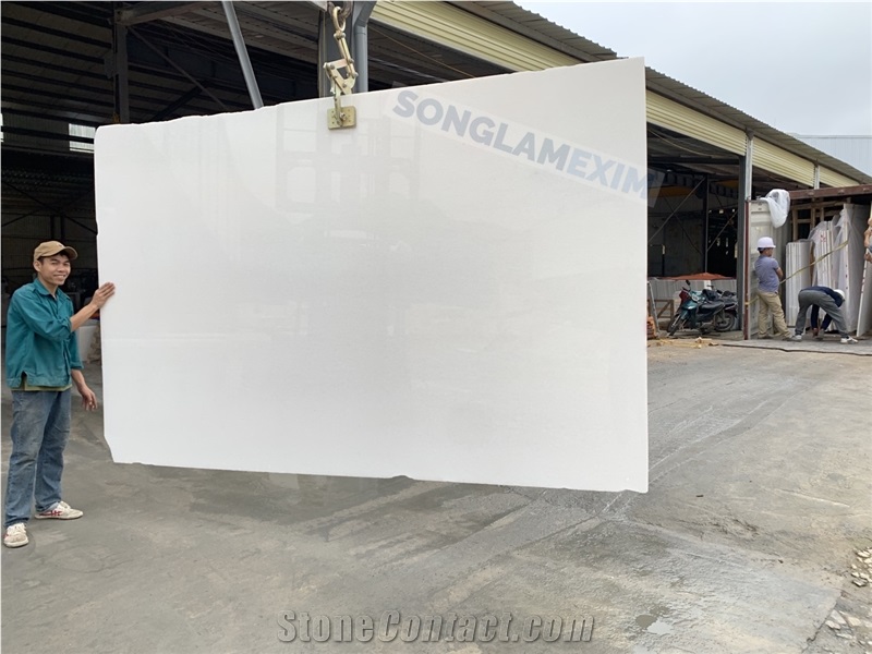 Polished Crystal White Slab - 2nd Grade