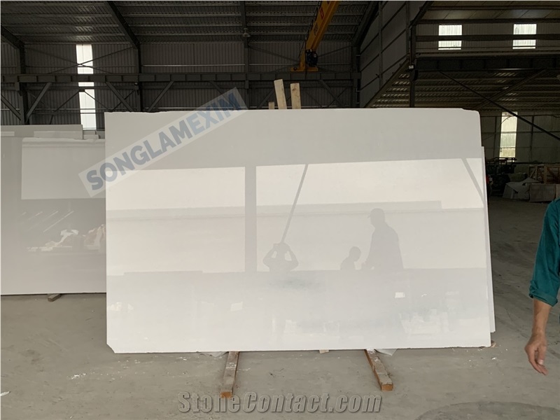 Polished Crystal White Slab - 2nd Grade