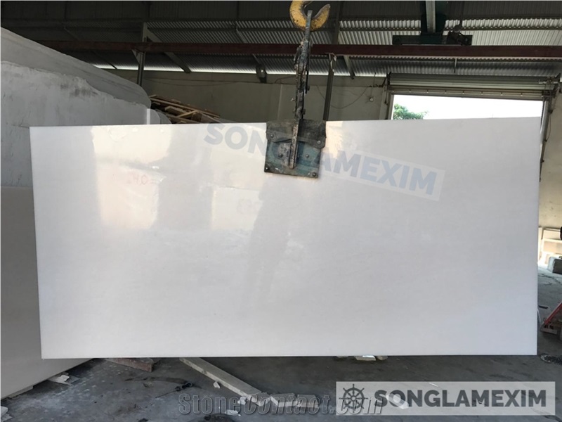 Slab - Polished White Crystal Marble
