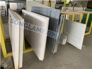 Slab - Polished White Crystal Marble