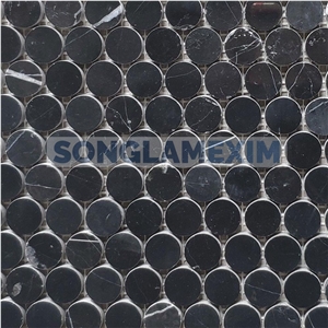 Vietnam Bluestone Honed Round Circle Mosaics