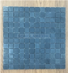 Vietnam Bluestone Honed Square Mosaics
