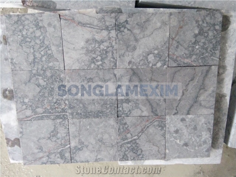 White Cloudy Marble Sanded Pool Coping Tiles