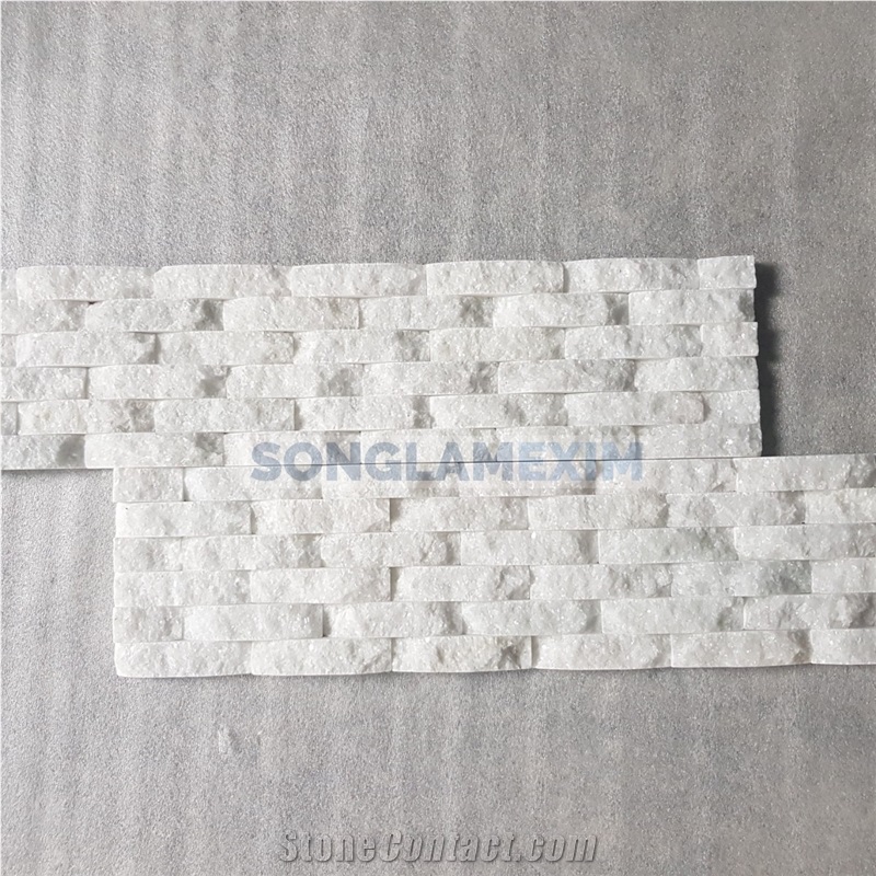 White Crystal Marble Wave Panel 6 Lines