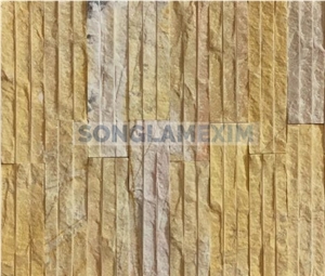Yellow Marble Lines Chiseled Cladding Stone Yellow Marble Lines Chiseled Cladding Stone