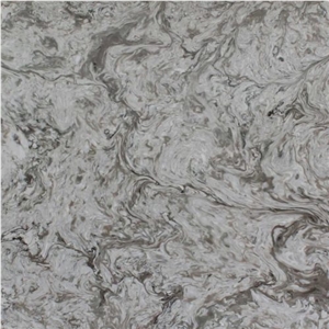 Brown Cement Quartz Slabs
