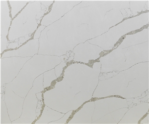 Brown Vein Calacatta Quartz Slabs