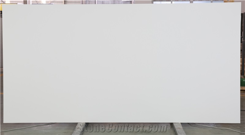 Clear White Pure Color Quartz Slabs