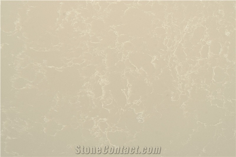 Cream Pattern Quartz Slabs