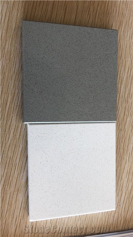 Grey Pure Solid Quartz Slab