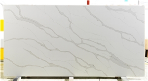 Ivory Calacatta Quartz Stone Slabs