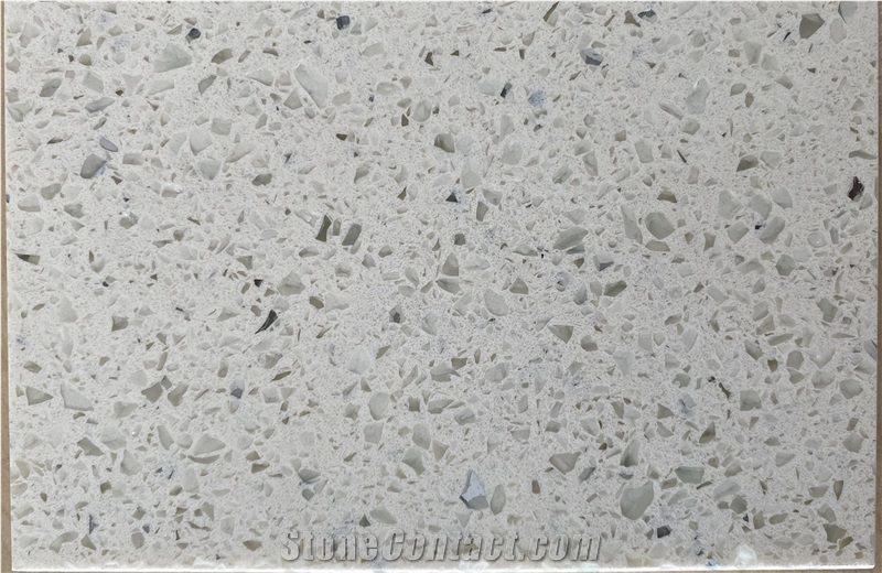 Ivory Monochrome Quartz Slabs