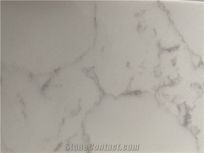 Ivory White Calacatta Quartz Stone Slabs
