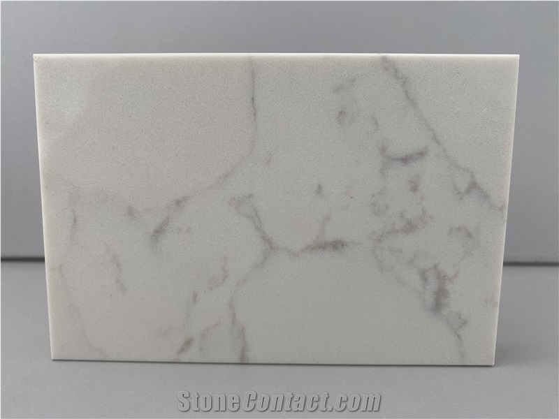 Ivory White Calacatta Quartz Stone Slabs