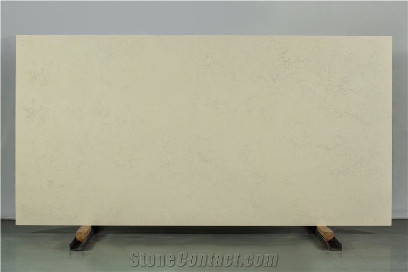 Parchment White Pattern Quartz Slabs