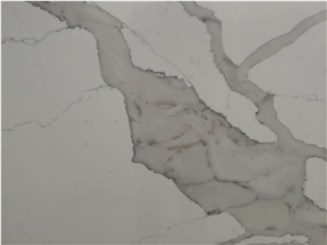 Polished Calacatta Trento Quartz Slabs