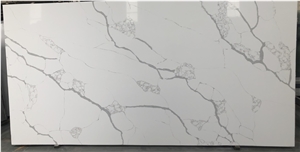 Semi White Calacatta Laza Quartz Stone Slabs Semi White Calacatta Laza Quartz Stone Slabs