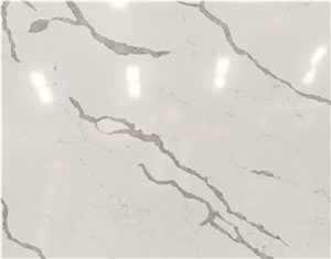 Semi White Calacatta Quartz Slabs