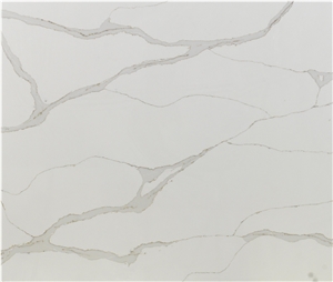 Semi White Calacatta Quartz Slabs