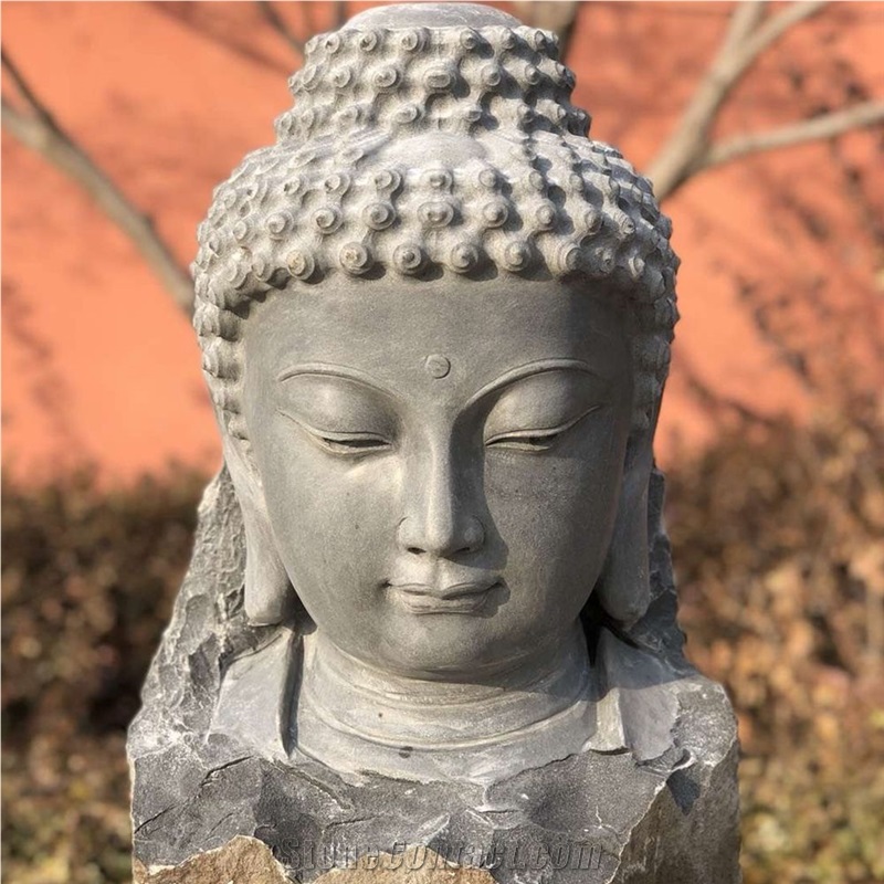 H100cm Landscaping Garden Stone Basalt Sculpture